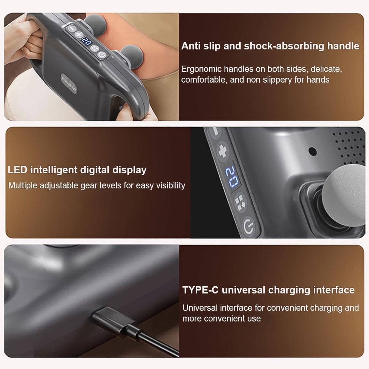 Handheld Full Body Massager 4-Head Massage Gun (1 Pc / Mix Color) Handheld Full Body Massager 4-Head Massage Gun (1 Pc / Mix Color)